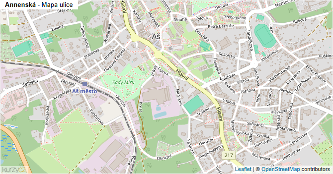 Annenská - mapa ulice