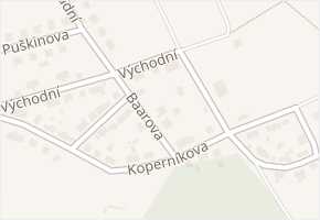 Baarova v obci Aš - mapa ulice