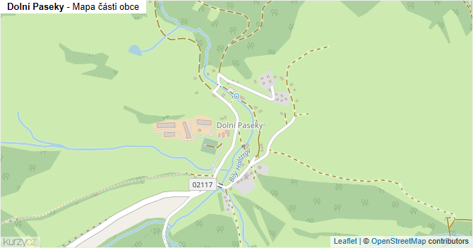 Dolní Paseky - mapa části obce