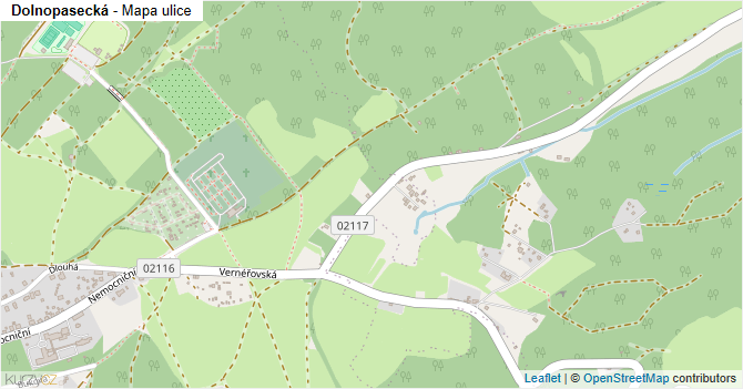 Dolnopasecká - mapa ulice