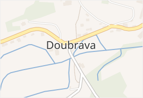 Doubrava v obci Aš - mapa části obce