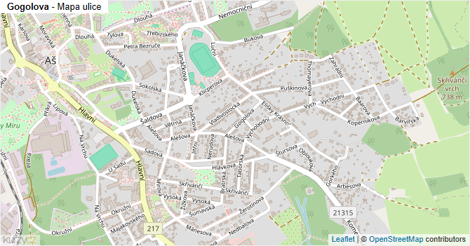 Gogolova - mapa ulice