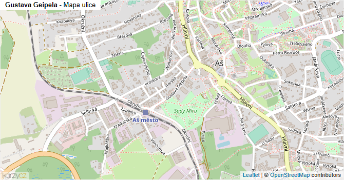Gustava Geipela - mapa ulice