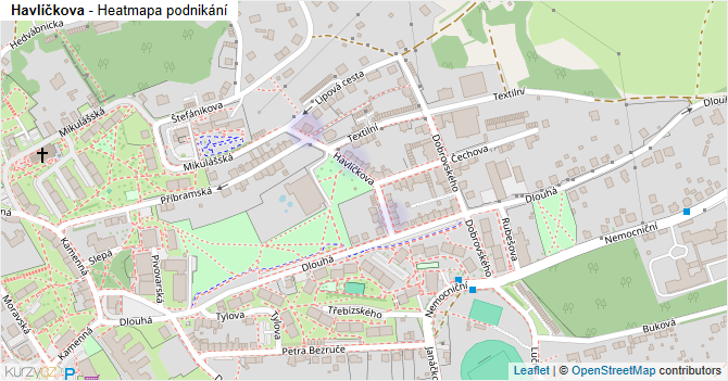 Havlíčkova - mapa podnikání