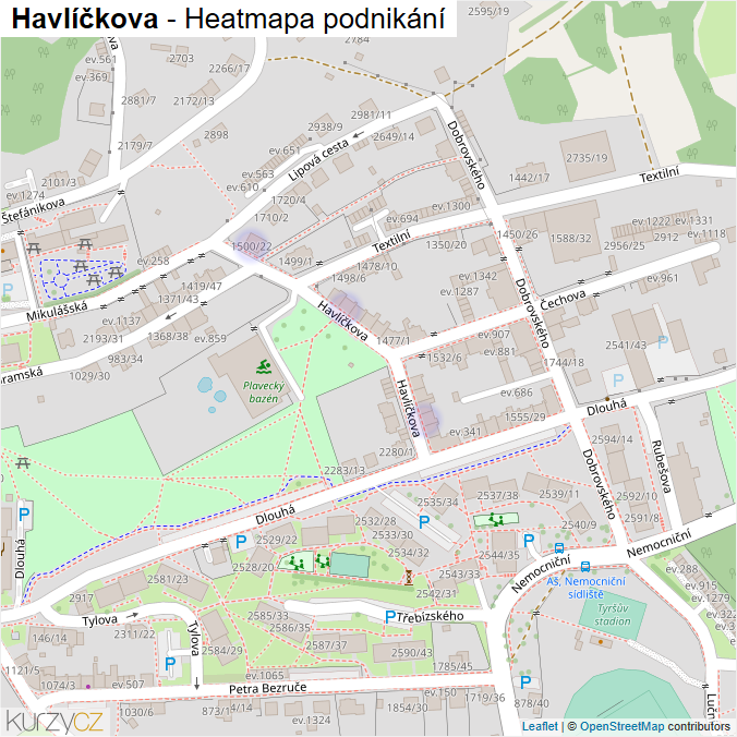 Mapa Havlíčkova - Firmy v ulici.