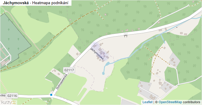 Jáchymovská - mapa podnikání