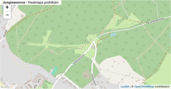 Jungmannova - mapa podnikání