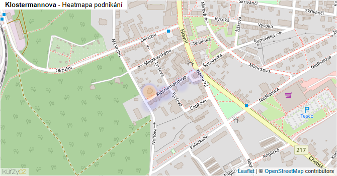 Klostermannova - mapa podnikání