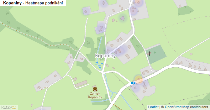 Kopaniny - mapa podnikání