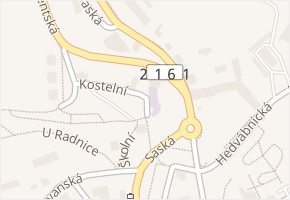 Kostelní v obci Aš - mapa ulice