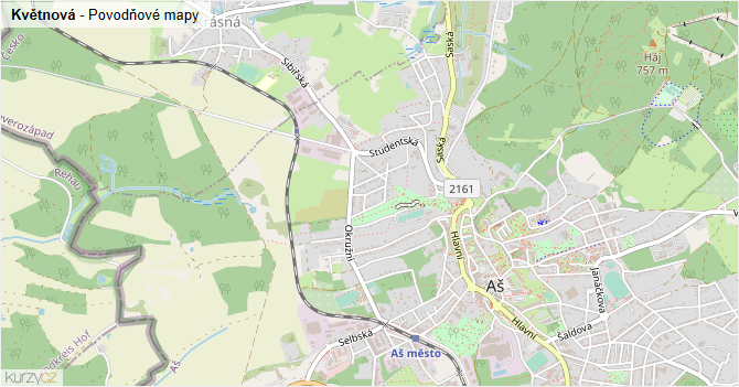 Květnová - záplavové mapy stoleté vody