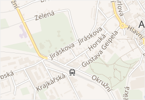 Máchova v obci Aš - mapa ulice