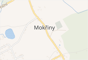 Mokřiny v obci Aš - mapa části obce