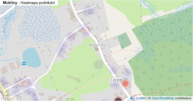 Mokřiny - mapa podnikání