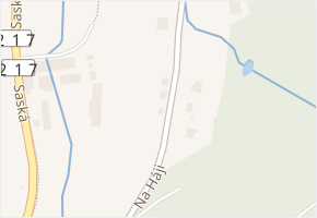 Na Háji v obci Aš - mapa ulice