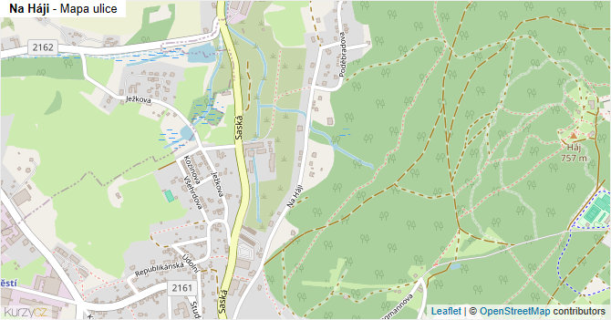 Na Háji - mapa ulice