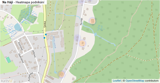 Na Háji - mapa podnikání