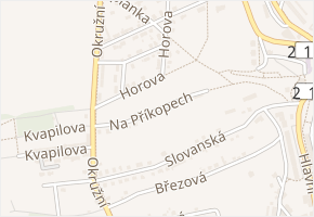Na Příkopech v obci Aš - mapa ulice