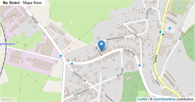 Na Stráni - mapa firem