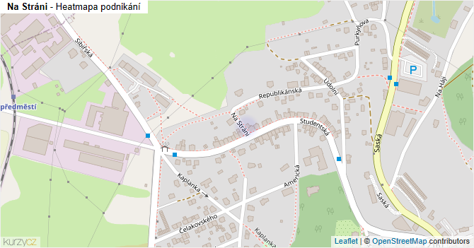 Na Stráni - mapa podnikání