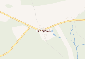 Nebesa v obci Aš - mapa části obce