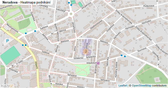 Nerudova - mapa podnikání