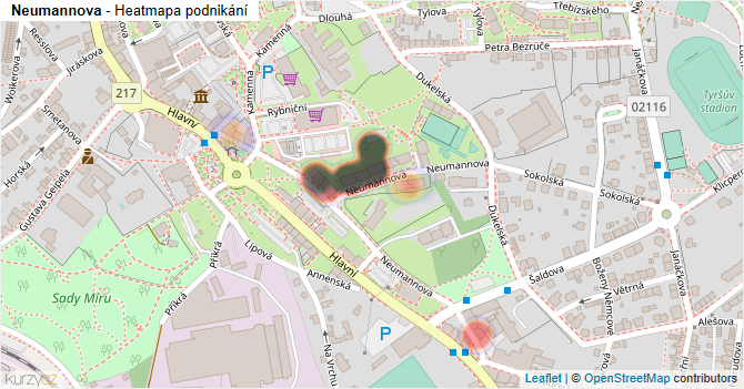Neumannova - mapa podnikání