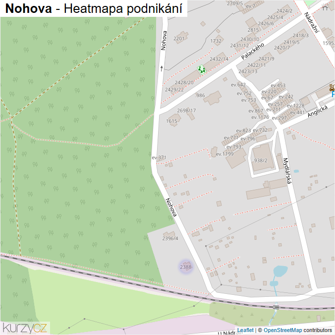 Mapa Nohova - Firmy v ulici.