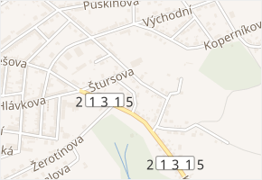 Oblouková v obci Aš - mapa ulice
