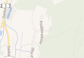 Poděbradova v obci Aš - mapa ulice