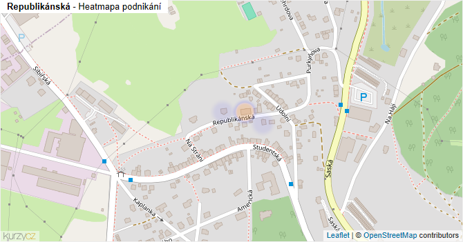 Republikánská - mapa podnikání