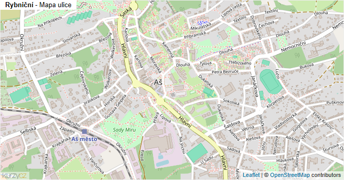 Rybniční - mapa ulice