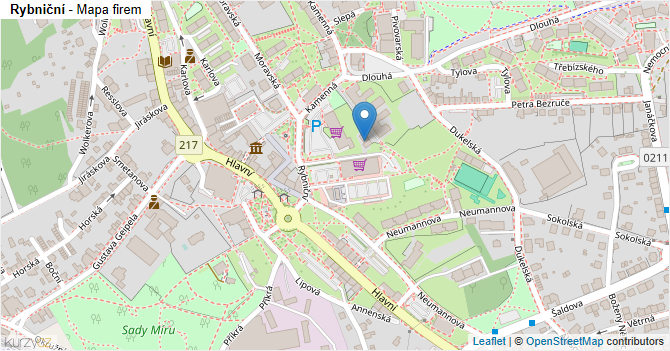 Rybniční - mapa firem