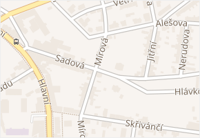 Sadová v obci Aš - mapa ulice