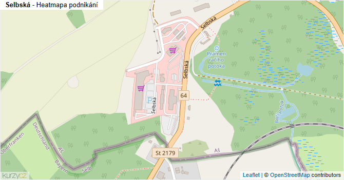Selbská - mapa podnikání