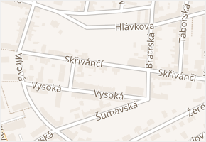 Skřivánčí v obci Aš - mapa ulice
