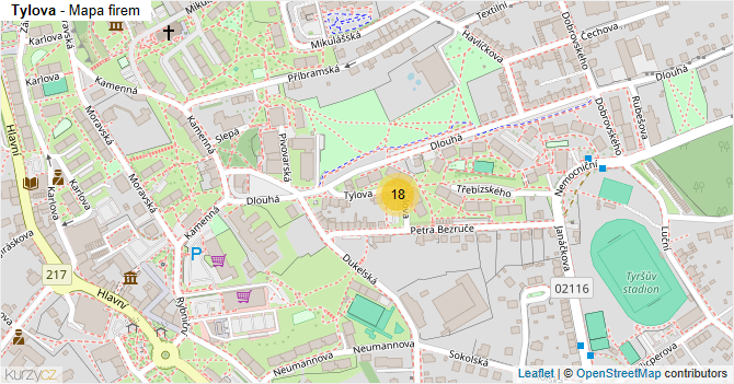 Tylova - mapa firem