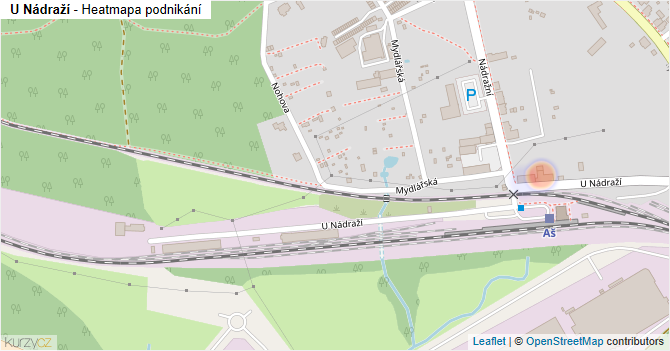 U Nádraží - mapa podnikání