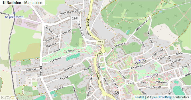U Radnice - mapa ulice