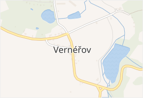 Vernéřov v obci Aš - mapa části obce