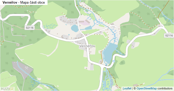 Vernéřov - mapa části obce
