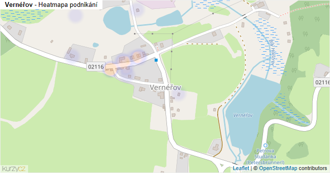 Vernéřov - mapa podnikání