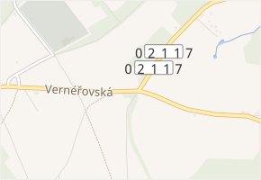 Vernéřovská v obci Aš - mapa ulice