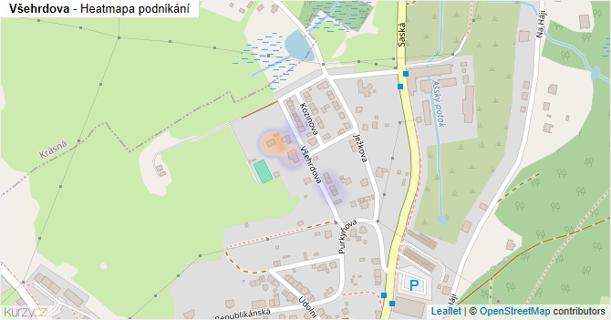 Všehrdova - mapa podnikání