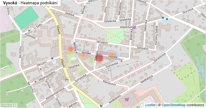Vysoká - mapa podnikání
