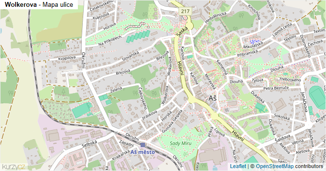 Wolkerova - mapa ulice