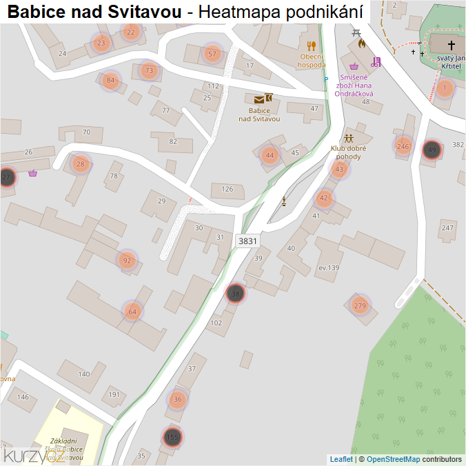 Mapa Babice nad Svitavou - Firmy v obci.