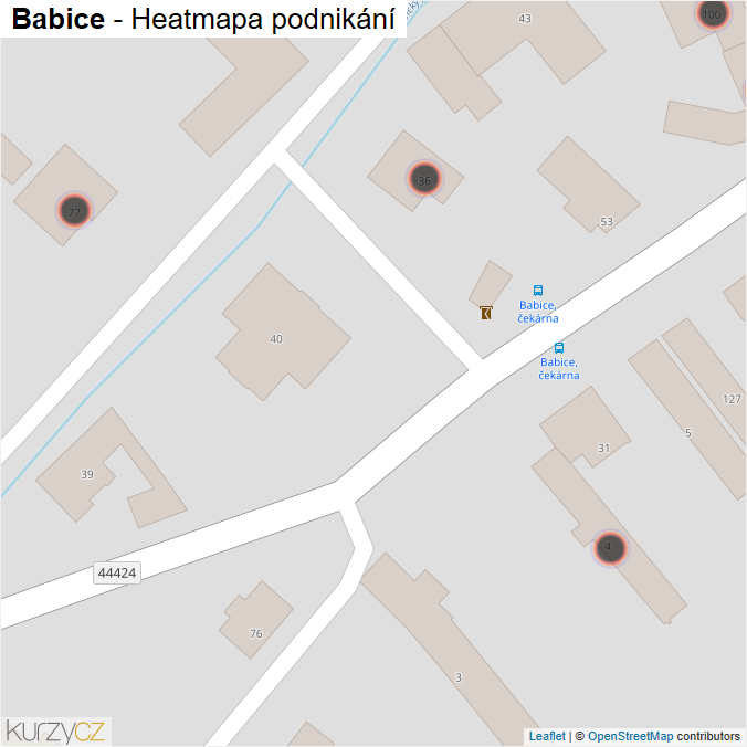 Mapa Babice - Firmy v obci.