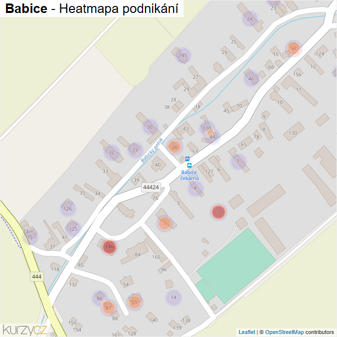 Mapa Babice - Firmy v části obce.