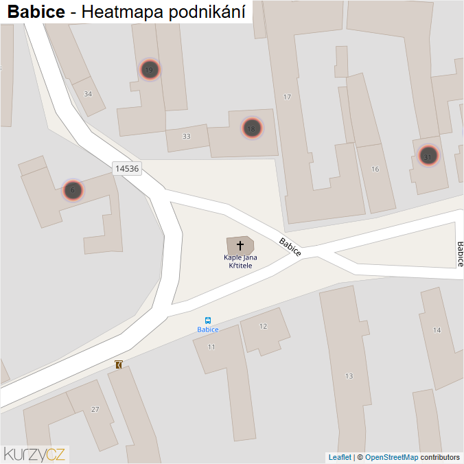Mapa Babice - Firmy v obci.